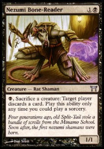 Nezumi-Knochenleser CHK-127 Uncommon Light Played Deutsch