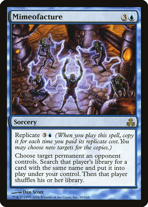 Mimeofacture GPT-30 Rare Excellent Englisch Foil