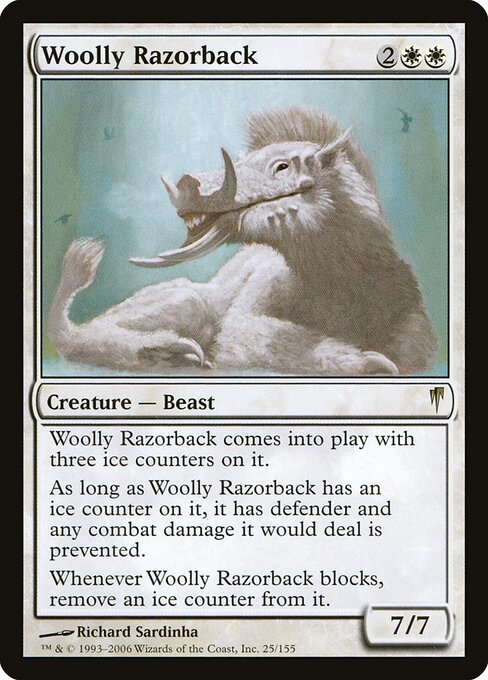 Wollwildschwein CSP-25 Rare Light Played Englisch Foil