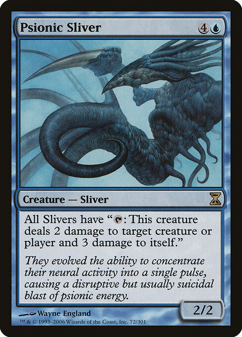 Psionic Sliver TSP-72 Rare Light Played Englisch Foil