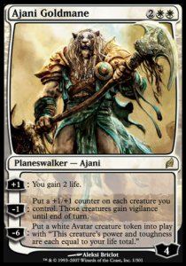 Ajani Goldmähne LRW-1 Rare Light Played Deutsch Foil