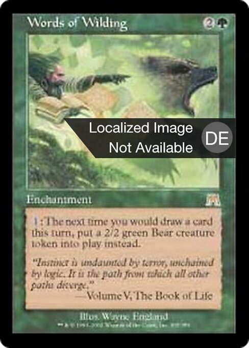 Worte des Verwilderns ONS-305 Rare Light Played Deutsch