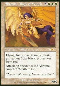 Akroma, Angel of Wrath LGN-1 Rare Light Played Englisch