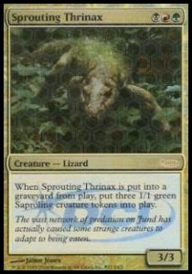 Sprießendes Thrinax GW- Rare Light Played Deutsch Foil