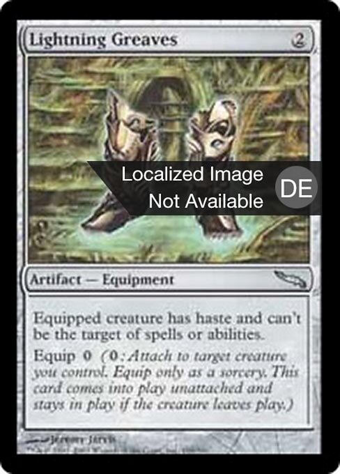 Beinschienen des Blitzes MRD-199 Uncommon Light Played Deutsch Foil