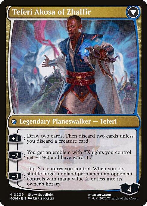 Invasion of New Phyrexia // Teferi Akosa of Zhalfir - Back Face