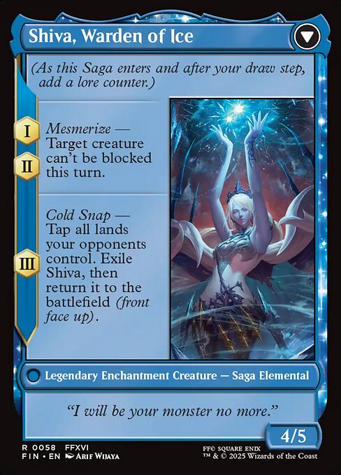 Jill, Shiva's Dominant // Shiva, Warden of Ice - Back Face