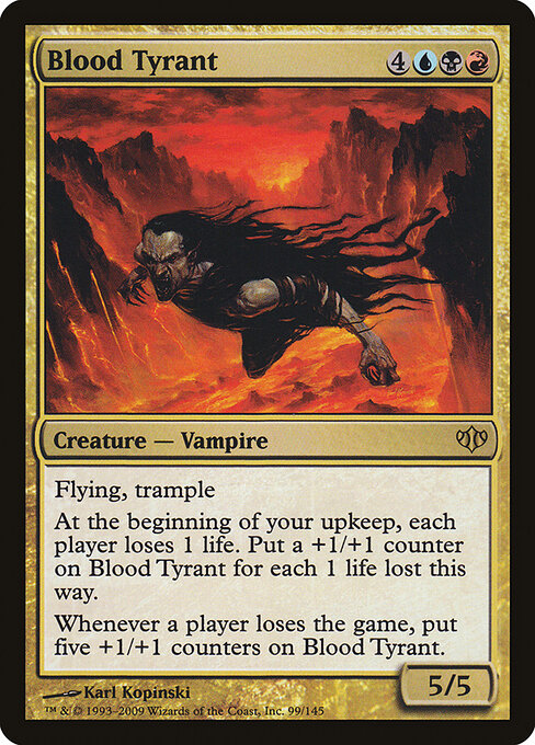 Blood Tyrant CONF-99 Rare Light Played Englisch Foil