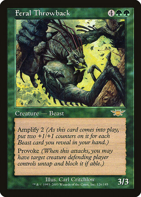 Feral Throwback LGN-126 Rare Played Englisch Foil