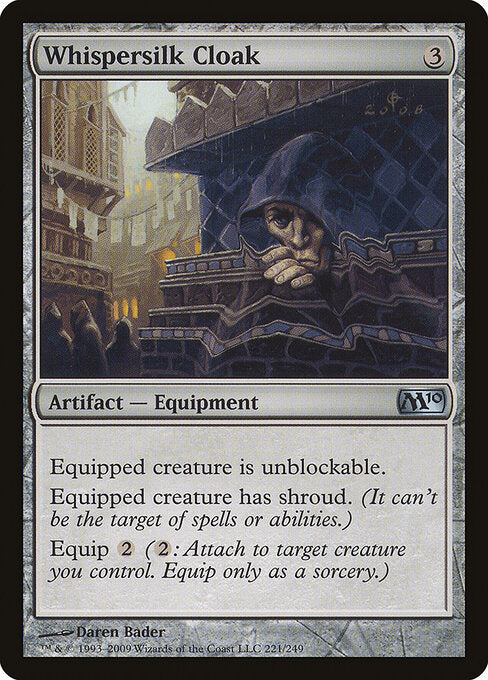 Whispersilk Cloak M10-221 Uncommon Light Played Englisch