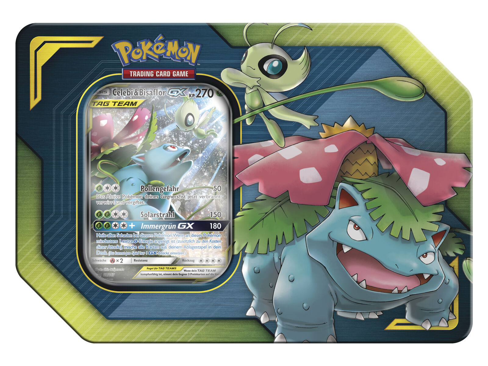 Pokemon, Celebi & Bisaflor TAG TEAM Tin (deutsch) (Sammelkartenspiel)
