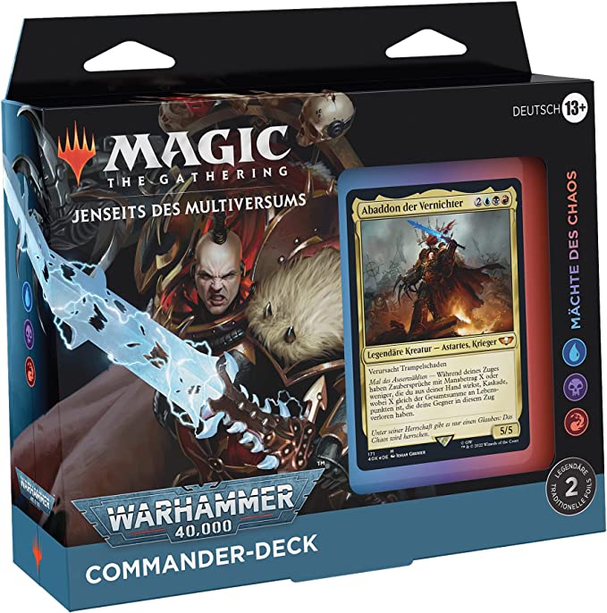 Jenseits des Multiversums: Warhammer 40,000 Commander-Deck- Mächte des Chaos - deutsch