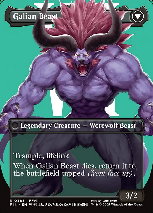 Vincent Valentine // Galian Beast - Back Face