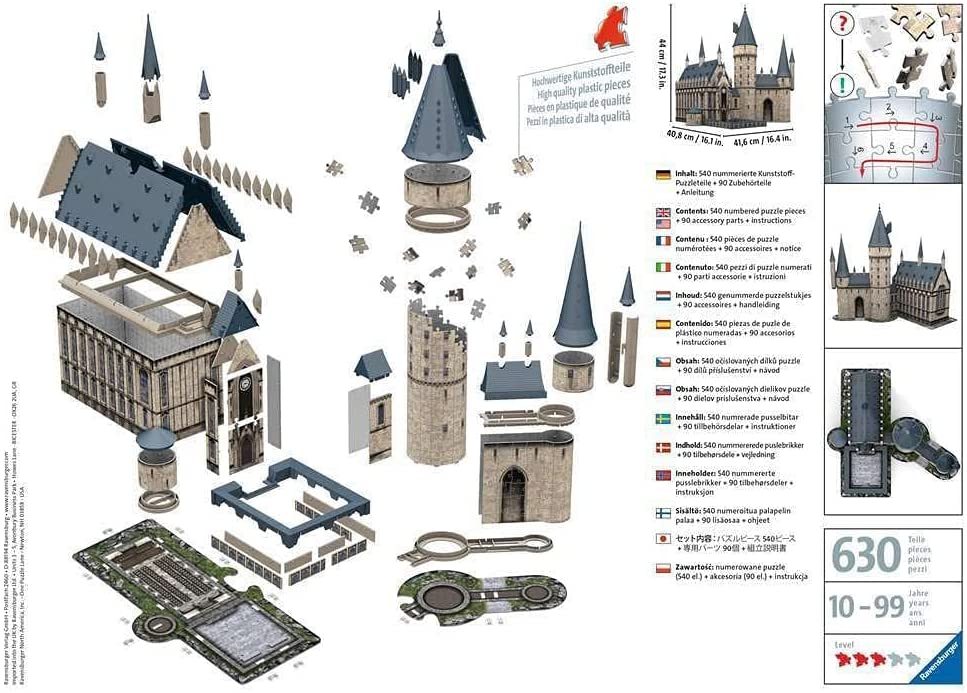 Harry Potter - Hogwarts Schloss 3D-Puzzle - 540 Teile