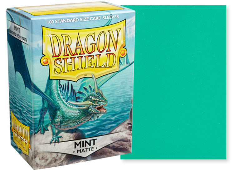 Dragon Shield Standard Size Matte Sleeves - Mint (100 Sleeves)