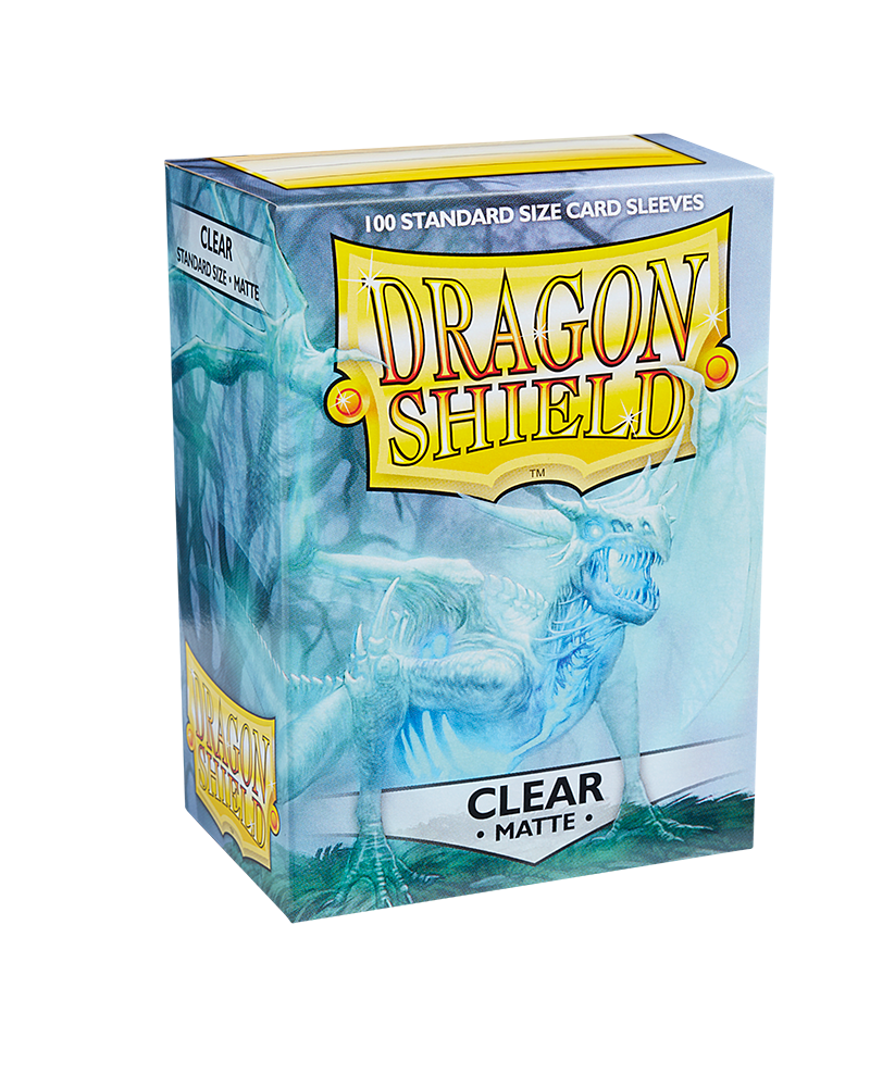 Dragon Shield Standard Size Matte Sleeves - Clear (100 Sleeves)