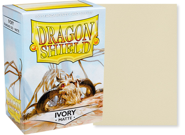 Dragon Shield Standard Size Matte Sleeves - Ivory (100 Sleeves)