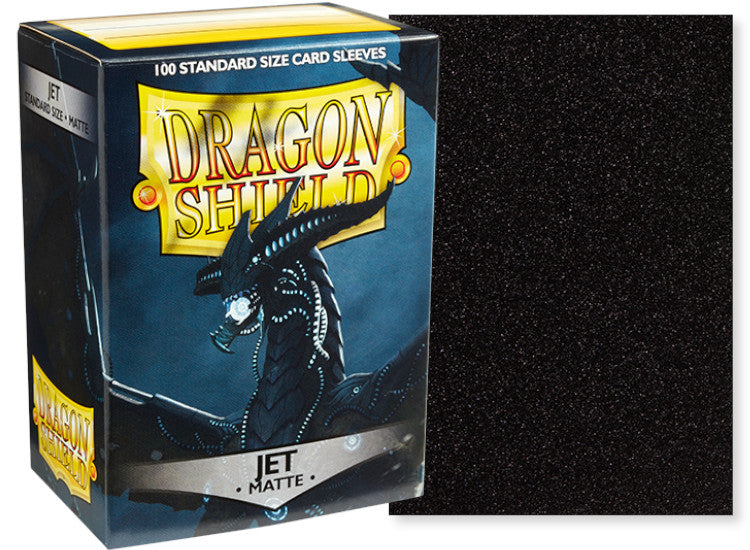 Dragon Shield Standard Size Matte Sleeves - Jet (100 Sleeves)