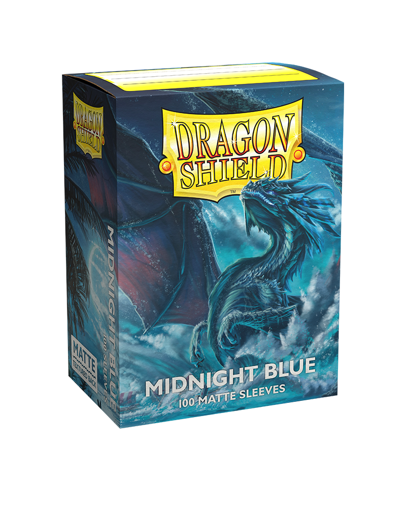 Dragon Shield Standard Size Matte Sleeves - Midnight Blue (100 Sleeves)