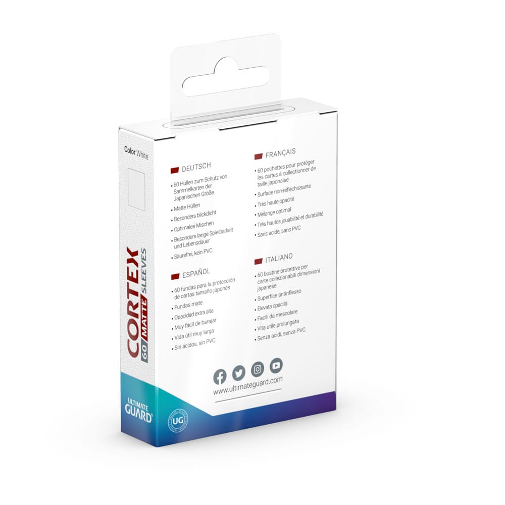 Ultimate Guard Cortex Sleeves Japanische Größe Matt-Weiß (60)