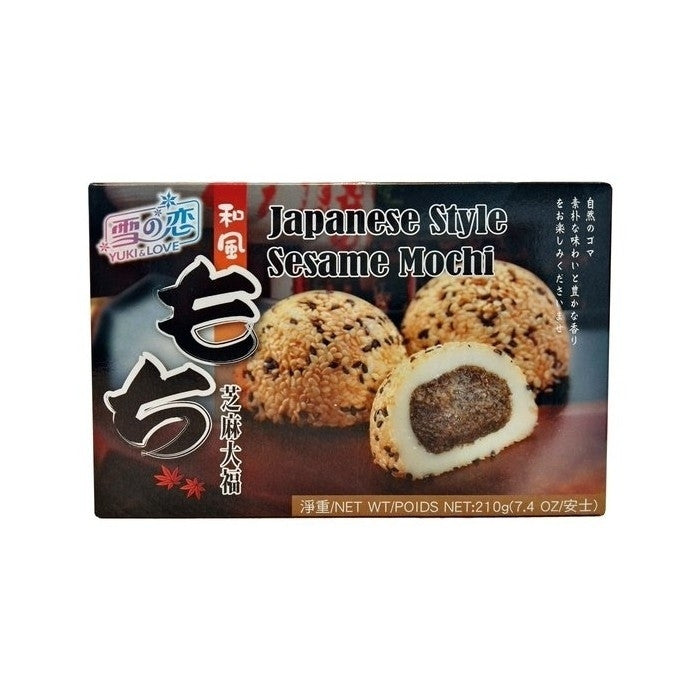 Mochi - Klebreiskuchen - Sesam in Geschenk-Box 210g - Yuki & Love