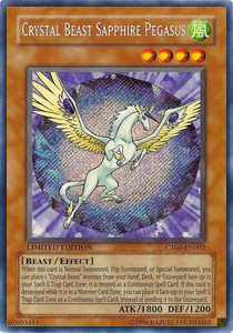 Kristallungeheuer Saphirpegasus CT04-DE002 Secret Rare Played Deutsch