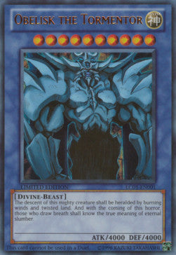 Obelisk der Peiniger LC01-001 Ultra Rare Light Played Deutsch