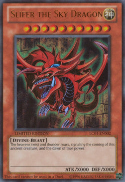 Slifer der Himmelsdrache LC01-002 Ultra Rare Light Played Deutsch