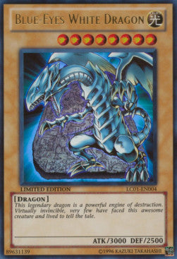 Blauäugiger w. Drache LC01-004 Ultra Rare Excellent Deutsch