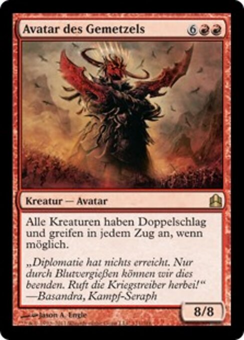 Avatar des Gemetzels CMD-111 Rare Excellent Deutsch