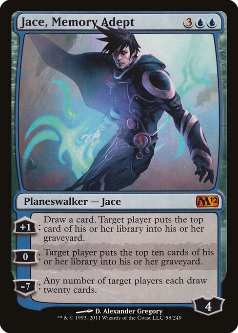 Jace, Meister der Erinnerung M12-58 Mythic Light Played Englisch