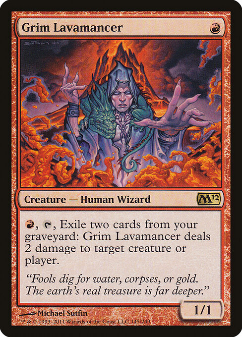 Grim Lavamancer M12-145 Rare Good Englisch