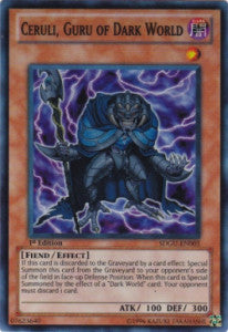 Ceruli, Guru of Dark World SDGU-003 Super Rare Light Played Deutsch 1. Auflage