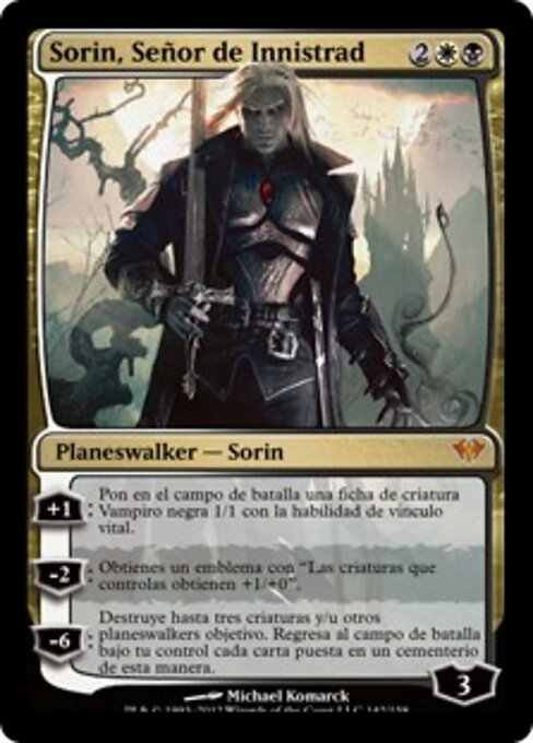 Sorin, Lord of Innistrad DKA-142 Mythic Light Played Spanisch