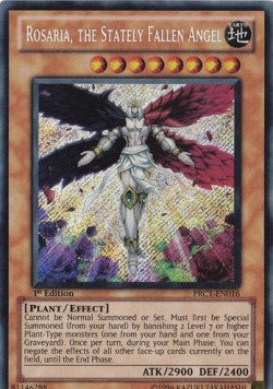 Rosaria, der Stattliche Gefallene Engel PRC1-016 Secret Rare Excellent Deutsch 1. Auflage