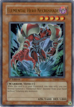 Elementar-HELD Necroshade YSDJ-000 Ultra Rare Good Deutsch 1. Auflage