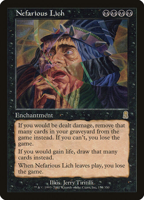 Nefarious Lich ODY-153 Rare Light Played Englisch Foil
