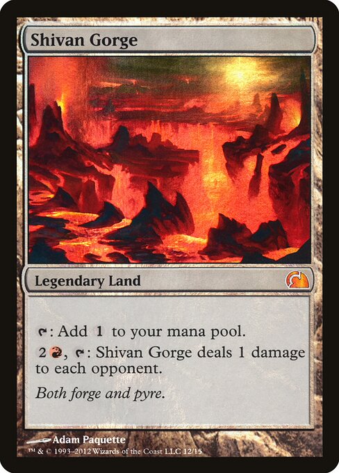 Shivan Gorge V12-12 Mythic Excellent Englisch Foil