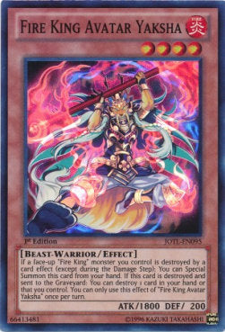 Feuerkönig Avatar Yaksha JOTL-095 Super Rare Good Deutsch 1. Auflage