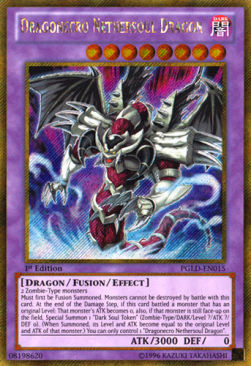 Drachonekro-Niederseelendrache PGLD-015 Gold Secret Rare Excellent Deutsch