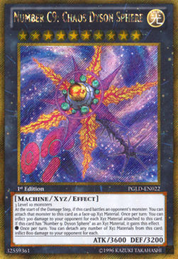Nummer C9: Chaos-Dyson-Sphäre PGLD-022 Gold Secret Rare Near Mint Deutsch
