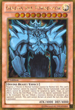 Obelisk der Peiniger PGLD-030 Gold Secret Rare Excellent Deutsch