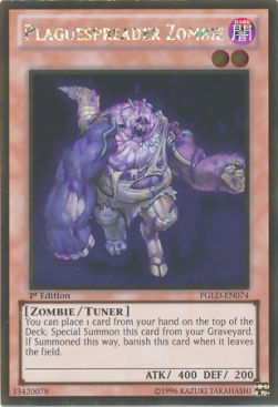 Seuchenverbreitender Zombie PGLD-074 Gold Rare Played Deutsch 1. Auflage