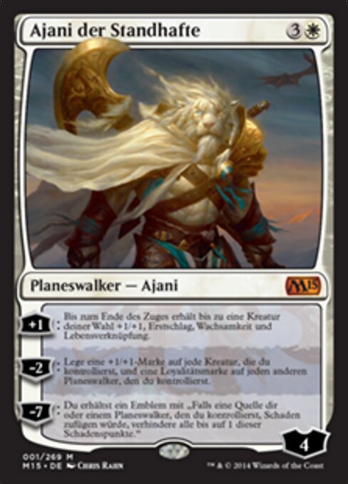 Ajani der Standhafte M15-1 Mythic Excellent Deutsch