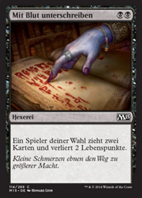 Mit Blut unterschreiben M15-114 Common Excellent Deutsch