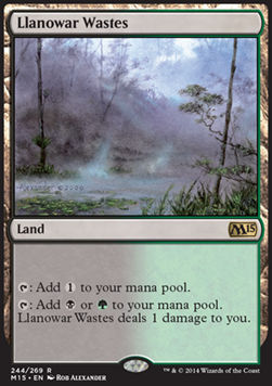 Llanowar-Ödland M15-244 Rare Excellent Deutsch