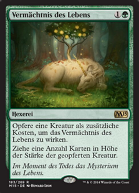 Vermächtnis des Lebens M15-183 Rare Excellent Deutsch