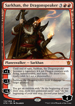 Sarkhan, the Dragonspeaker KTK-119 Mythic Light Played Englisch