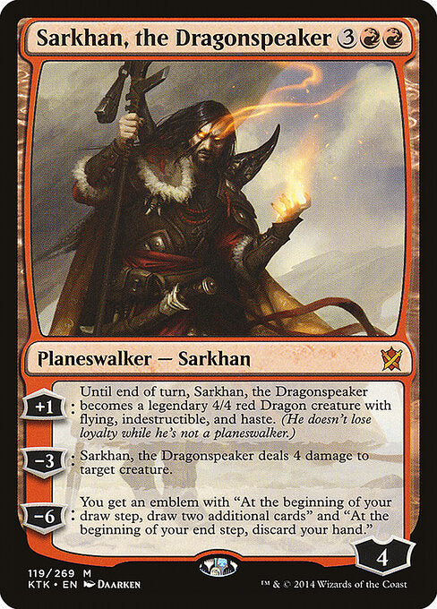Sarkhan, the Dragonspeaker KTK-119 Mythic Light Played Englisch