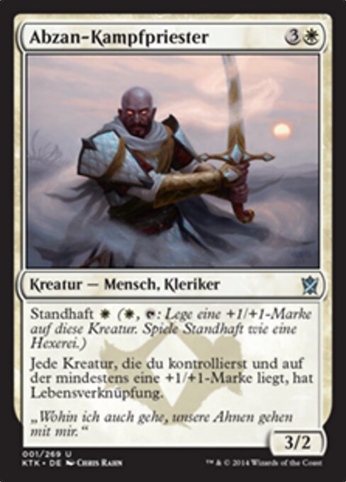 Abzan-Kampfpriester KTK-1 Uncommon Excellent Deutsch Foil